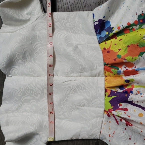 Kymidy Damask Paint Splatter Long Sleeve Girls Dress Sz 8 - Picture 8 of 10